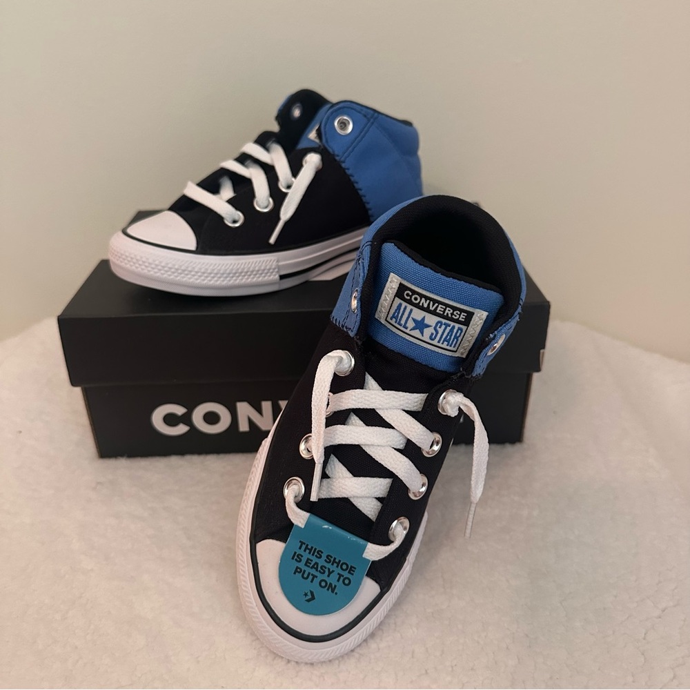 Converse Kids' Black and Blue Sneakers